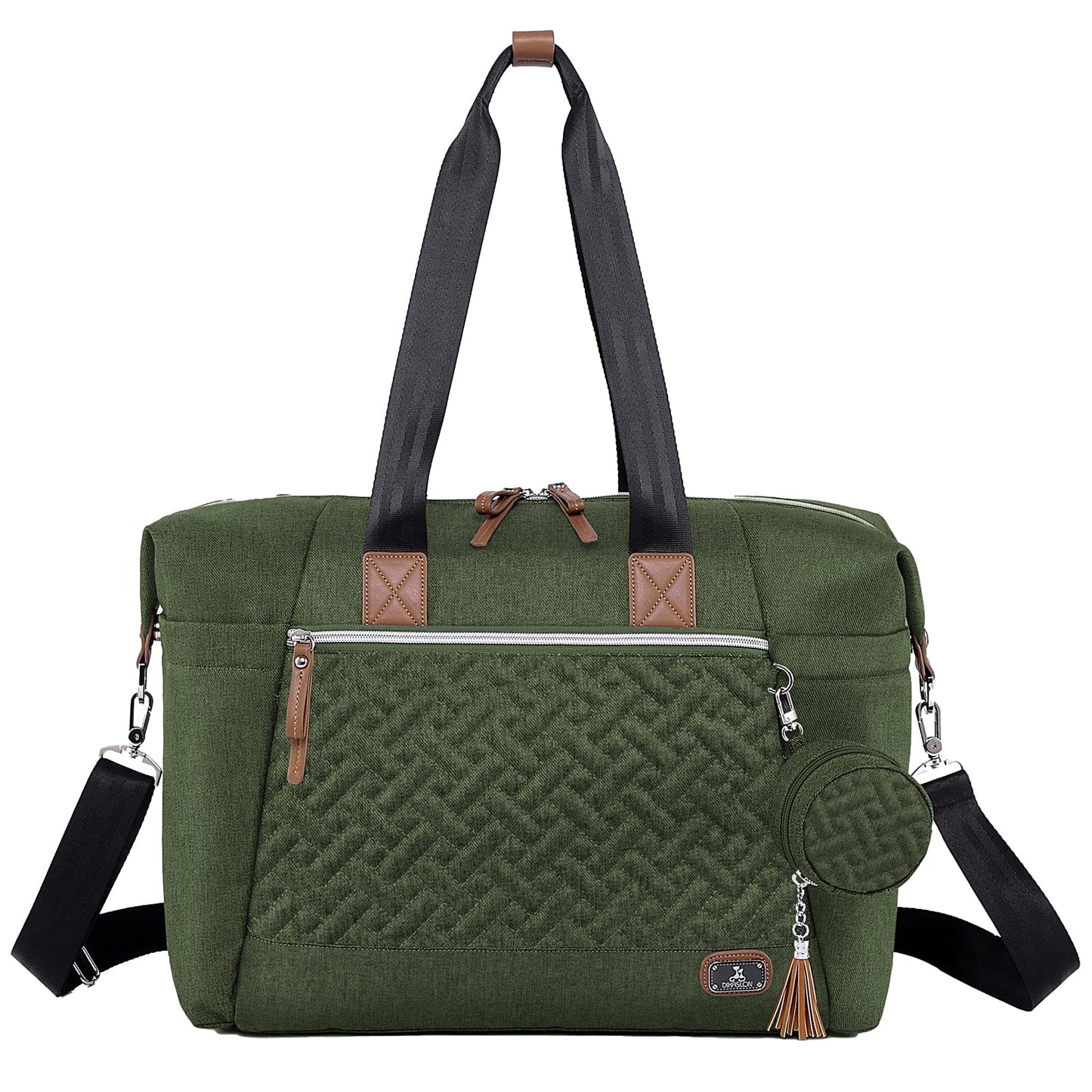 Dikaslon Diaper Bag Tote, Large Travel diaper tote for Mom and Dad, Multifunction baby tote bag for Boys and Girls with Pacifier
