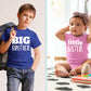 Unordinary Toddler Big Brother Little Sister Outfits Brother Sister Sibling Matching Baby Newborn Girl Set (Charcoal Blue/Pink,