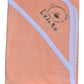HAFEELA 100% Soft Cotton New Born Baby Hooded Jakard Towel Embroidery  Pack of 1 (Orange)