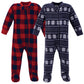 Hudson Baby Unisex Baby Fleece Sleep And Play, Sweater Plaid, 0-3 Months