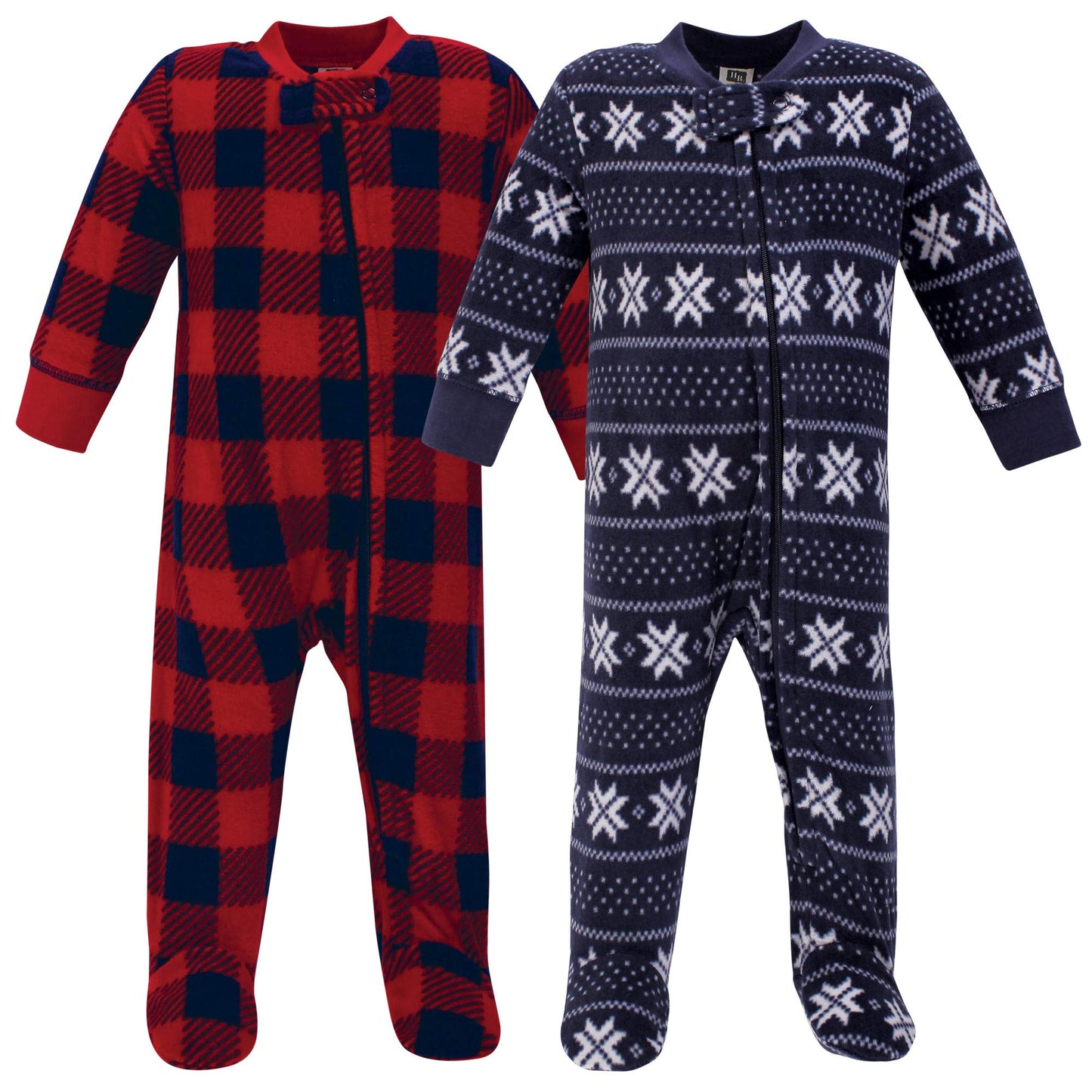 Hudson Baby Unisex Baby Fleece Sleep And Play, Sweater Plaid, 3-6 Months