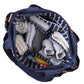 Quilted Diaper Bag Crossbody Tote Purse With Changing Pad & 10 Pockets In Blue