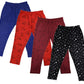 IndiWeaves Girls Combo Pack of Cotton Printed Capri (Blue/red/Brown/Black_1314 Years) Pack of 4