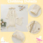Morygooder Newborn Cotton Nightgowns Neutral Knotted Sleeper Baby Coming Home Outfit (White,0-6 Months)