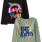 The Children'S Place Baby-Girls And Toddler Assorted Everyday Long Sleeve Graphic T-Shirts,Multipacks Be Kind/I Love You 2-Pack