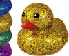 Glitter Rubber Ducks Metallic Colors 3 (1 Unit Assorted) Rubber Duckies Fidget Toy for Kids, Sensory Play, Stress Relief, Stocki