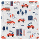 Bapronbaby Be Brave Firefighter Splash Mat - Waterproof Catch-All For Under High Chairs, Floors, Tables, Playtime Or Arts & Craf