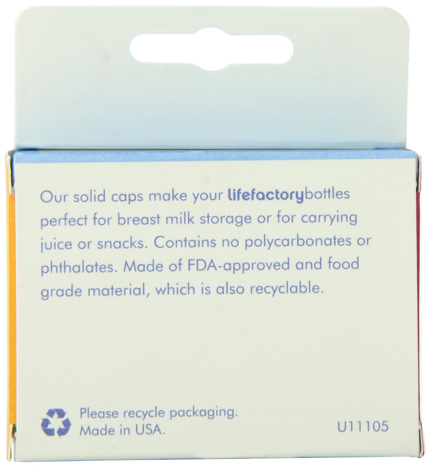 Lifefactory Flat Caps 2-Pack For 4-Ounce And 9-Ounce Bpa-Free Glass Baby Bottles, White