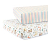 Abracadabra Cotton Flat Sheet For Standard Cot And Crib, Super Soft, Breathable & Hypoallergenic, (170 Cm X 108 Cm, Set Of 2, Ba