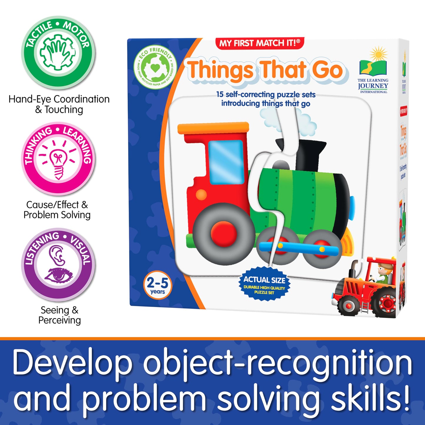 The Learning Journey: My First Match It - Things That Go - 15 Self-Correcting Vehicle Matching Puzzles