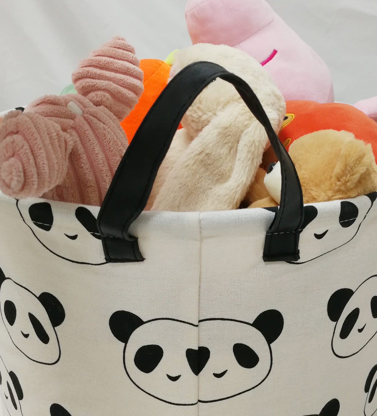 Duyiy Panda Design 19.7 Inch Laundry Storage Basket Organizer Bins For Dirty Cloth With Handle, Toys Nursery Kids Clothes Gift B