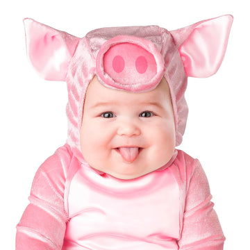 Lil Characters Unisex-Baby Infant Piggy Costume, Pink, Large