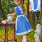 Besserbay Halloween Alice Costume With Black Headband Blue Peter Pan Collar Dress With White Apron For Child Girls 9-10 Years