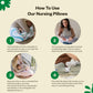 My Brest Friend Original Nursing Pillow Slipcover Sleeve | Great For Breastfeeding Moms | Pillow Not Included, Yellow, Green