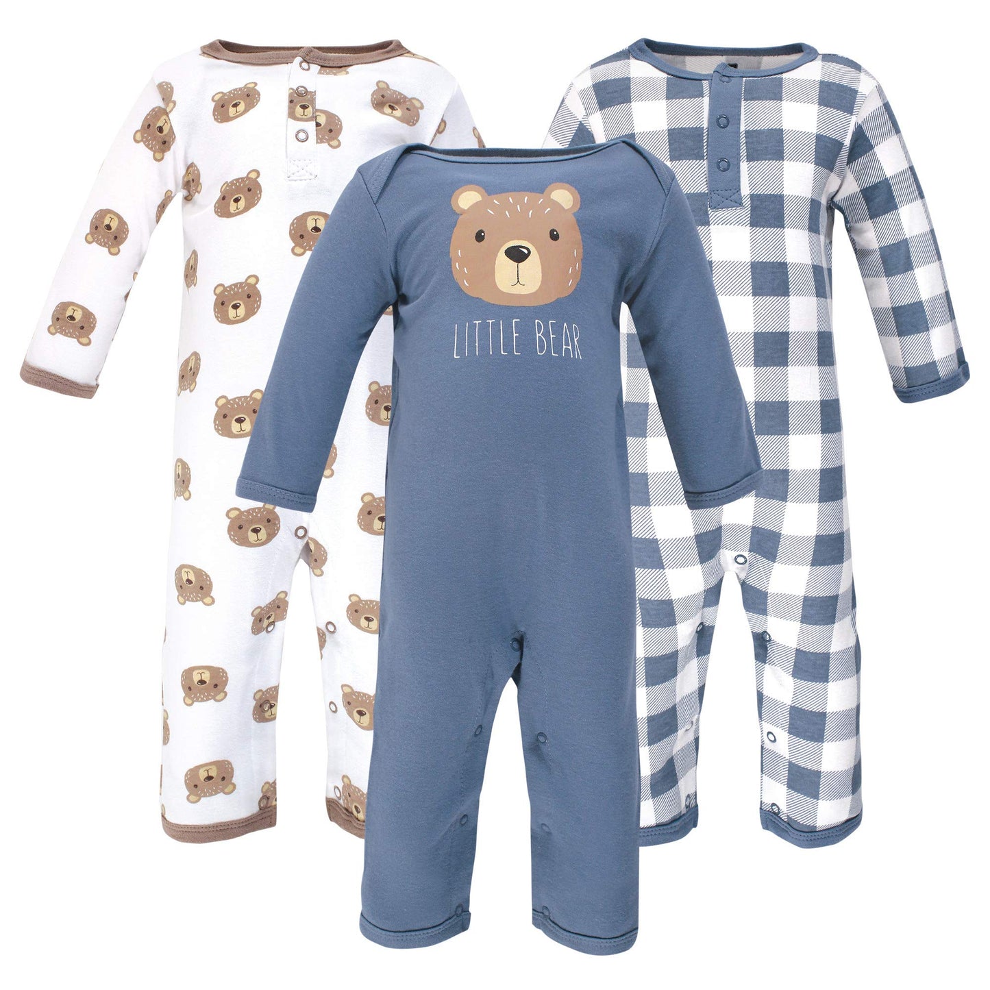 Hudson Baby Unisex Baby Cotton Coveralls, Little Bear, 18-24 Months
