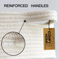 Comfy-Homi Xxl Large Laundry Basket With Handles Blanket Baskets Living Room|Woven Cotton Rope Decorative Basket Laundry Hamper