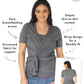 Kindred Bravely Organic Cotton Skin To Skin Wrap Top | Kangaroo Shirt For Mom And Baby (Grey Heather, Medium)
