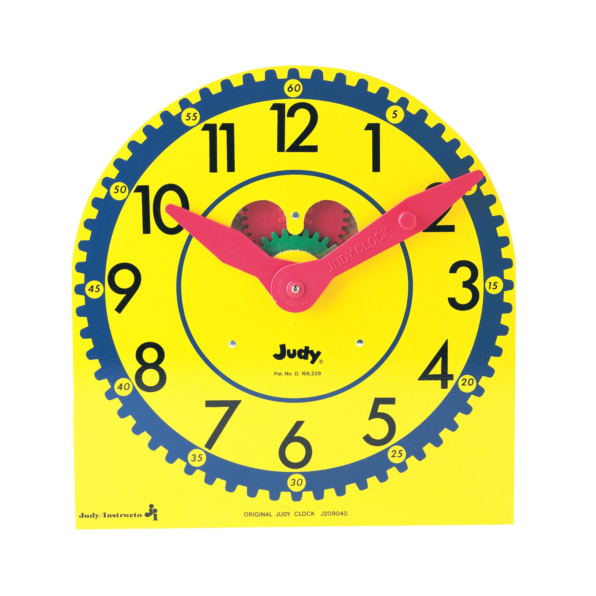 Carson Dellosa 13.5 x 13 Judy Clock, Analog Manipulative for Kids Learning to Tell Time, Circle Time Learning Center, Homeschool