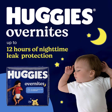 Huggies Overnites Size 5 Overnight Diapers (27+ Lbs), 50 Ct, Packaging May Vary