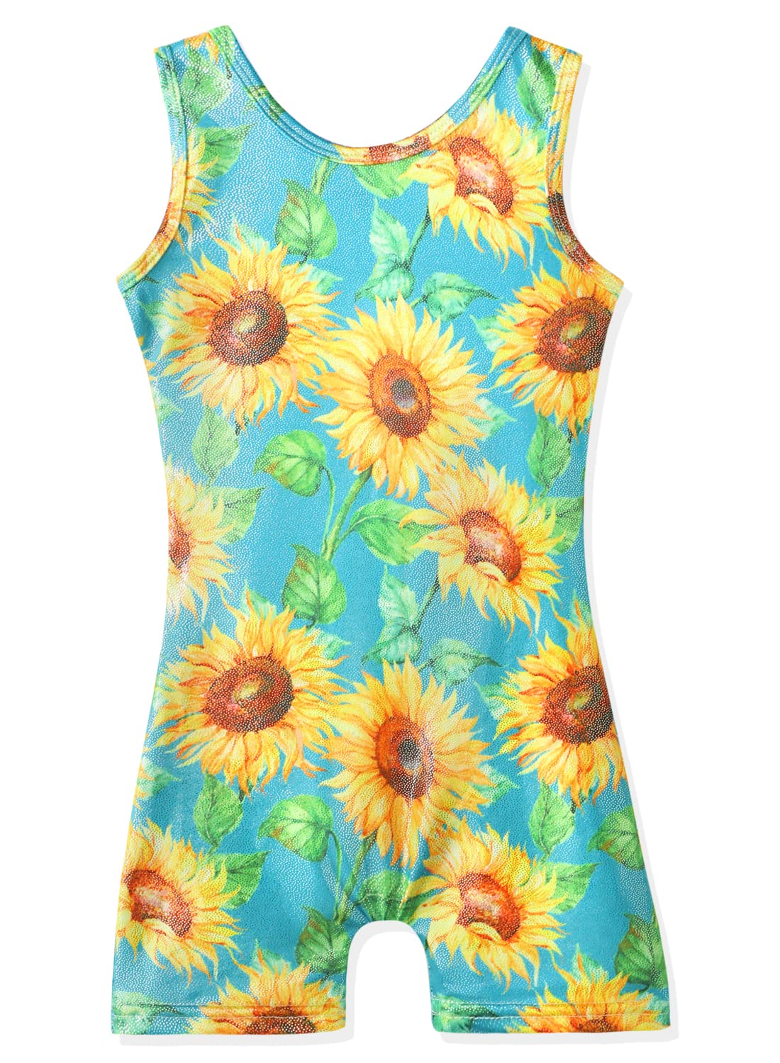 Hoziy Baby Leotards 12-18 Months For Gymnastics 18-24 18 Months 24 Month 1T 2T 1-2T Toddlers Bodysuits Dance Teal Blue Sunflower