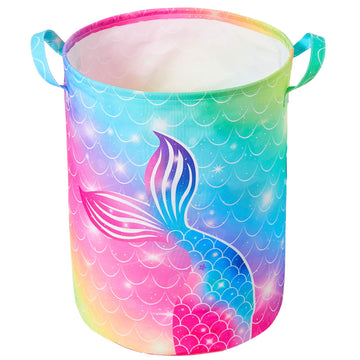 Beinou Kids Laundry Hamper 43.6L Waterproof Baby Laundry Basket Collapsible Canvas Toy Organizer Basket With Handles For Kids Be