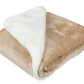 BSB HOME Plain Double Layer Warm and Hot Super Soft Flannel Sherpa Winter Blanket for Born Baby (45 X 60 Inches, Crib Beige) All