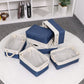 Bidtakay Small Canvas Storage Baskets With Handles [6 Pack] Navy Blue Storage Baskets Fabric Storage Bins 11.8 X 7.8 X 5 Inches