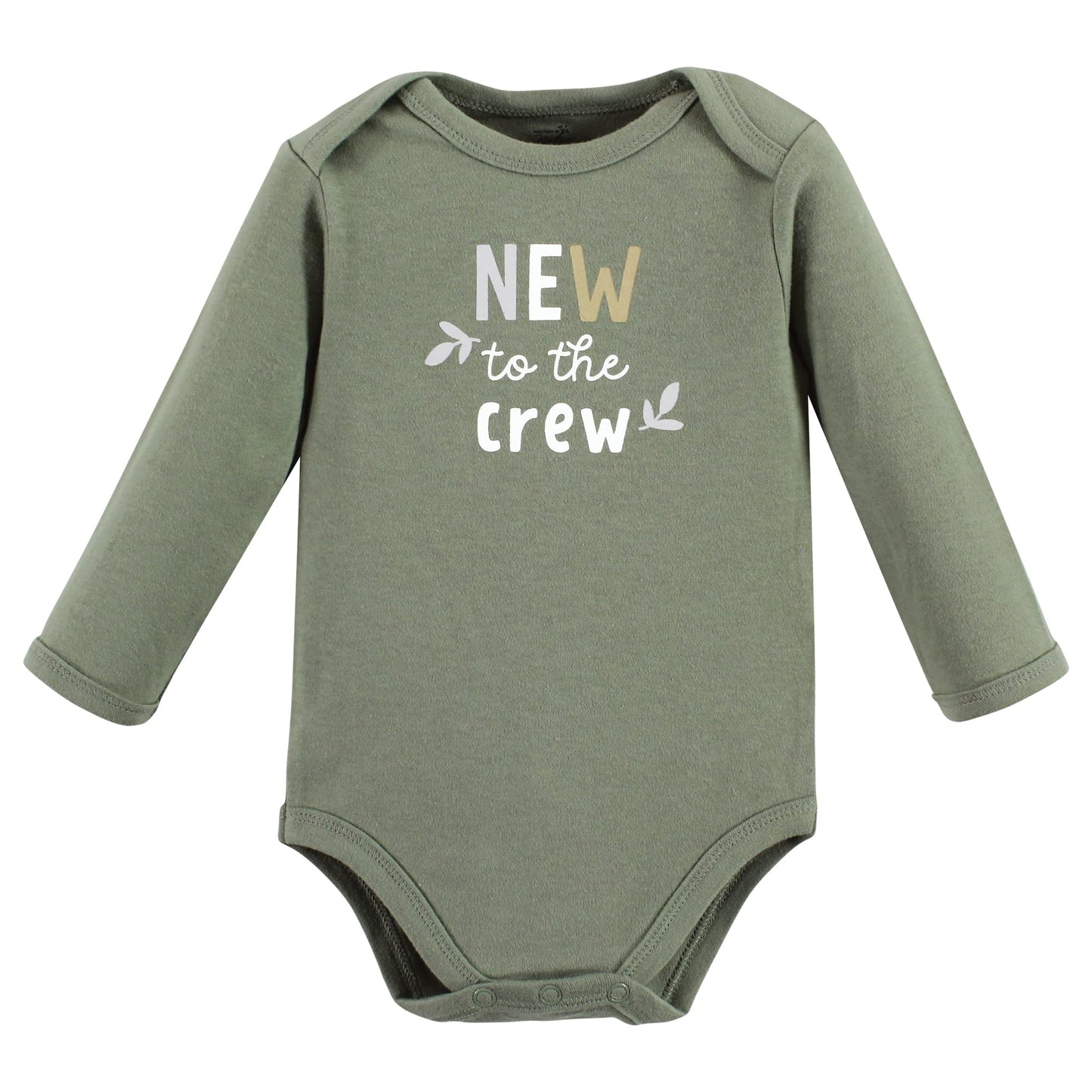 Touched By Nature Unisex Baby Organic Cotton Long-Sleeve Bodysuits, Boy Safari, 12-18 Months