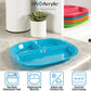 Us Acrylic Harmony 3-Compartment Divided Plastic Kids Tray In 4 Calypso Colors | Set Of 12 Reusable, Bpa-Free Plates, Made In Th
