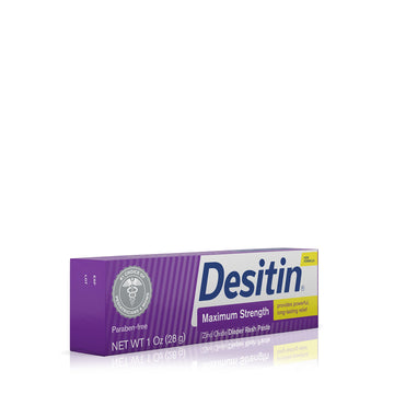 Desitin Maximum Strength Baby Diaper Rash Cream With 40% Zinc Oxide, Travel Size, 1 Oz