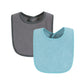 Hudson Baby Unisex Baby Drooler Bib With Waterproof Lining, Blue Orange, One Size