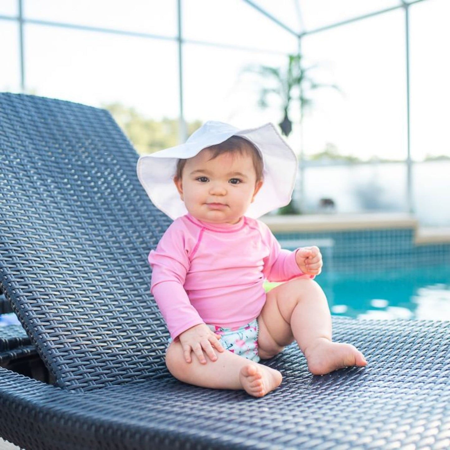 Green Sprouts Baby Long Sleeve Rashguard | All-Day Upf 50+ Sun Protection-Wet Or Dry, Light Pink, 18 Months