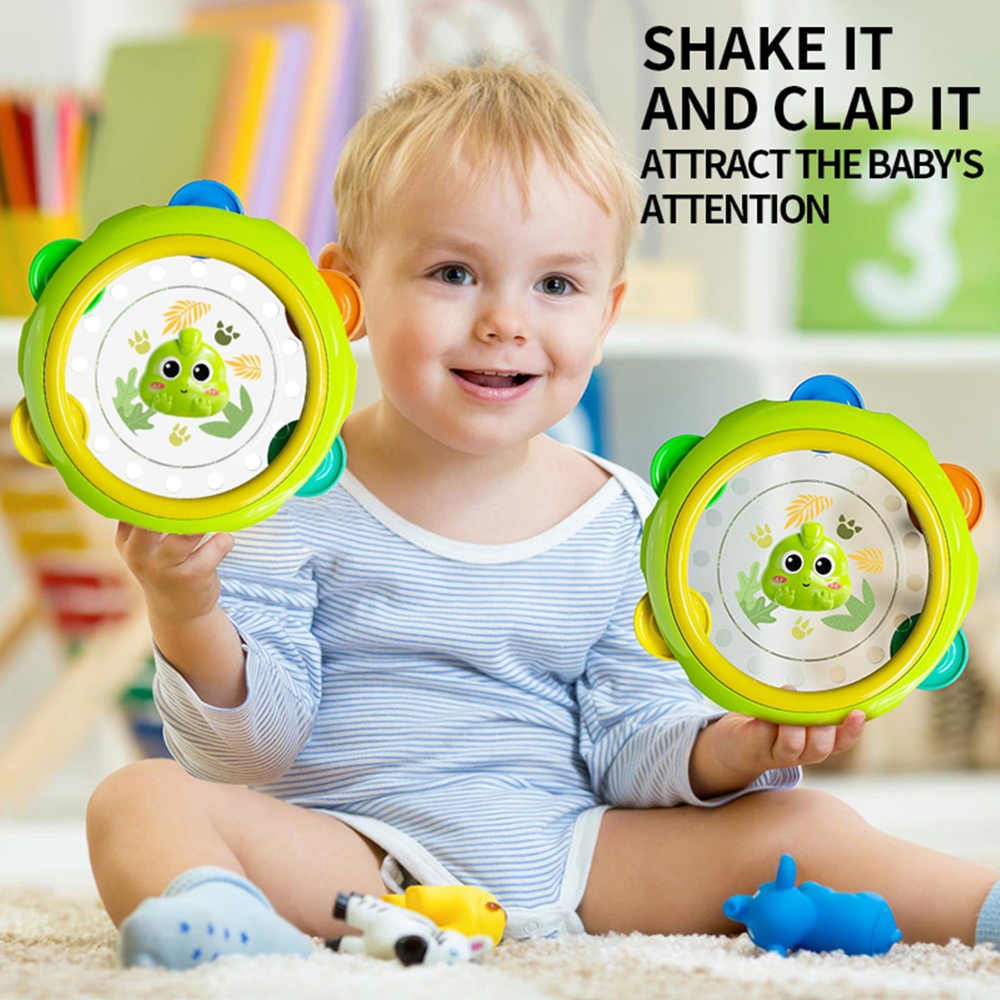 8pcs Baby Rattles Toys Set for 3-6 Months,Grab Shake Rattle for Babies 6-12 Months, Easy Hold Teething Toy,Development Learning