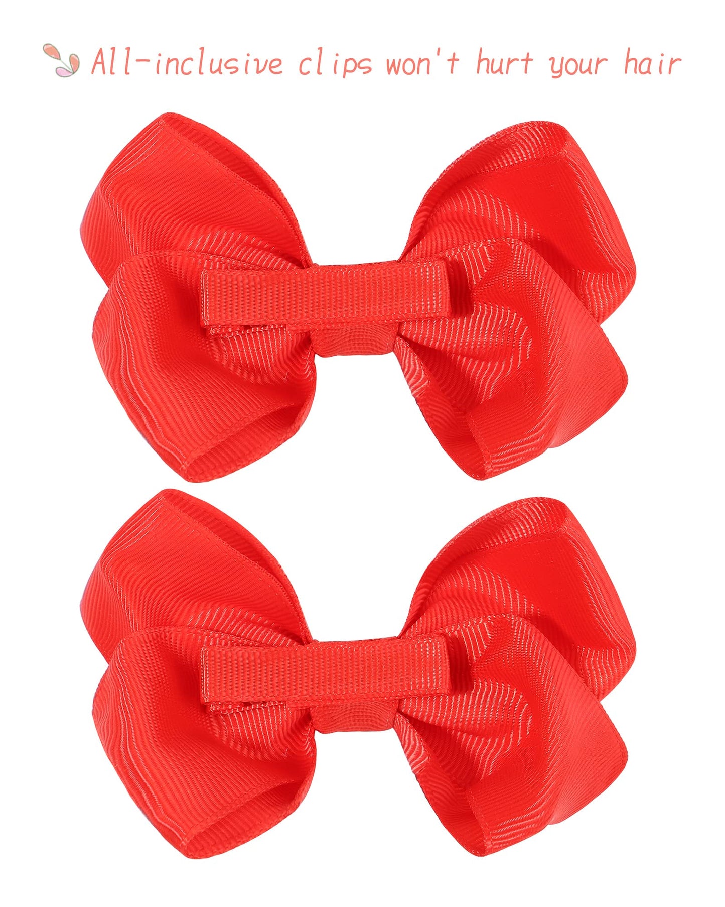 Choicbaby 40 Pieces Hair Bows For Girls 4 Inch Grosgrain Ribbon Toddler Hair Accessories With Fully Lined Clips For Toddlers Bab