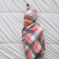 Copper Pearl Baby Beanie Hat Top Knot Stretchy Soft Jack