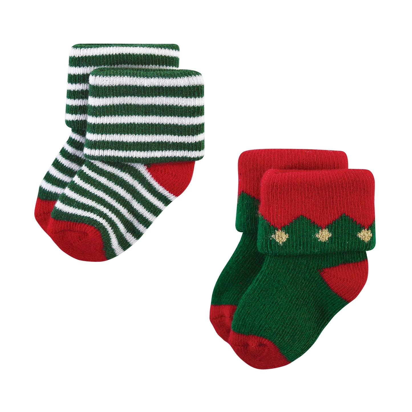 Hudson Baby Unisex Baby Cotton Rich Newborn And Terry Socks, 12 Days Of Christmas, 0-6 Months