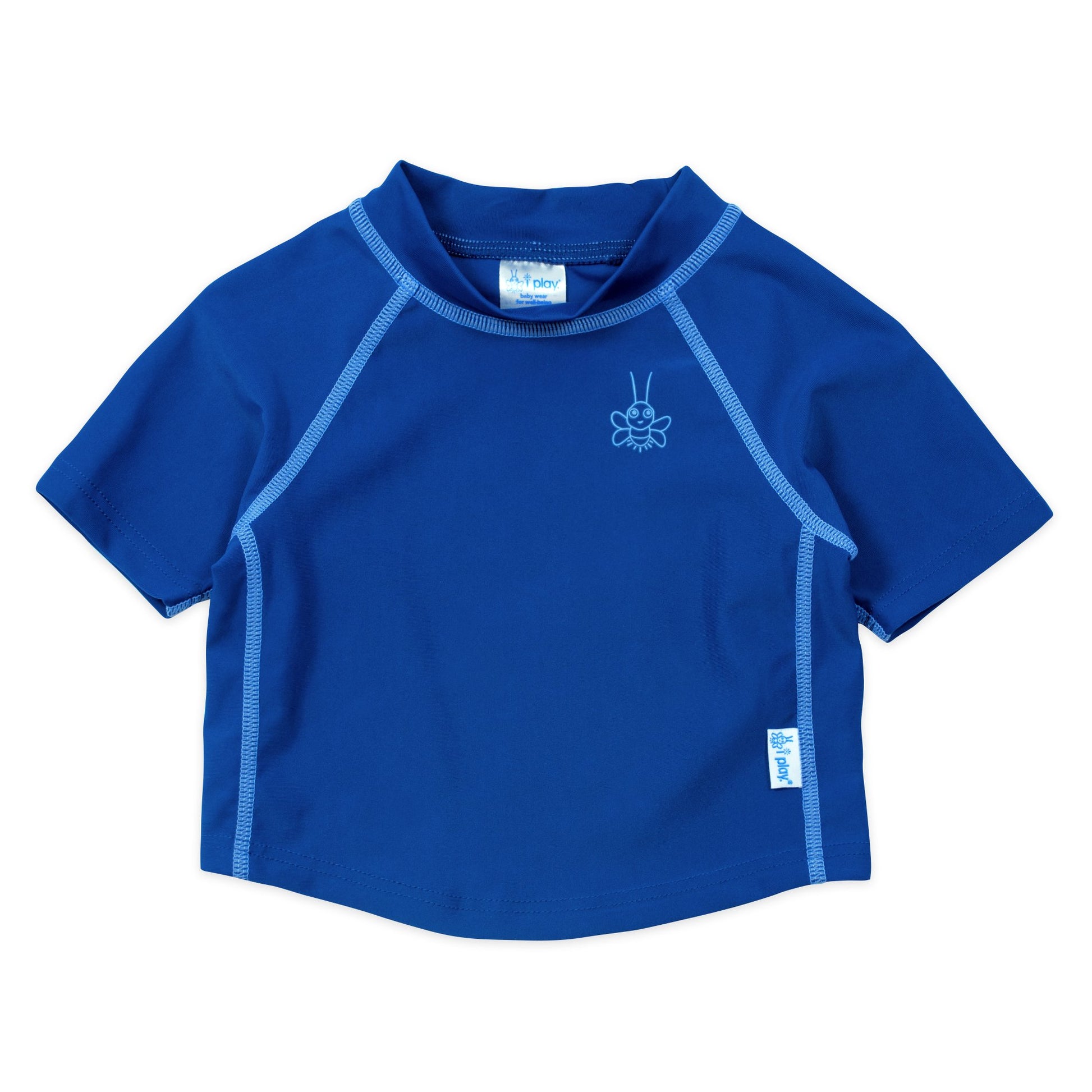 i play. by green sprouts baby girls Rashguard Shirt, Royal Blue, 6 Months US