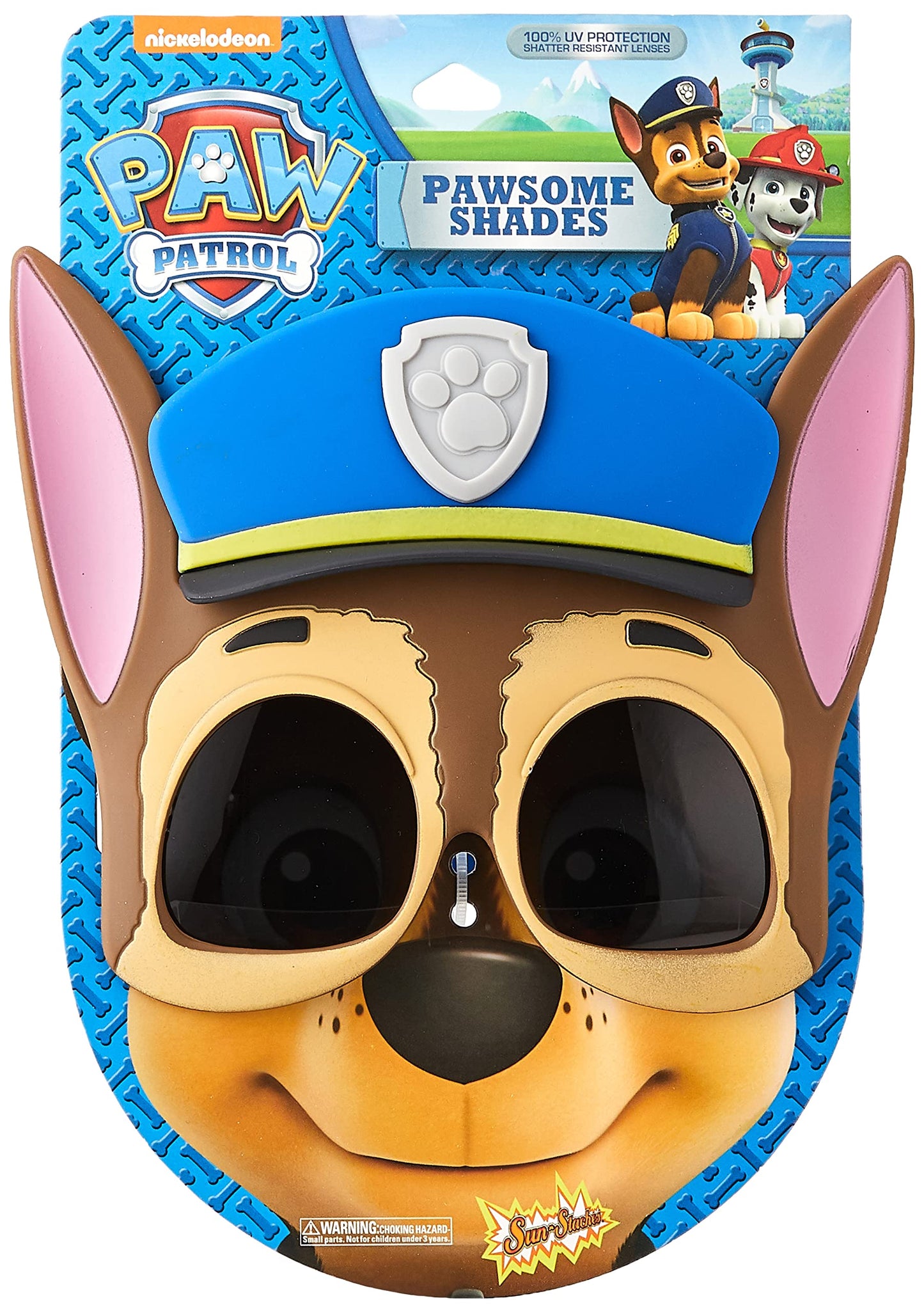Sun-Staches Paw Patrol Official Chase Sunglasses Costume Accessory, UV400 One Size Fits Most Kids