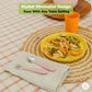 Weesprout Bamboo, Silicone, Melamine Dishware Plate With Lids, Set Of 4, Kid-Sized Design For Leftovers, Dishwasher Safe (Pink,