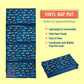 Wildkin Kids Vinyl Nap Mat - Foldable, Durable Rest Mat For Daycare & Preschool - Transportation