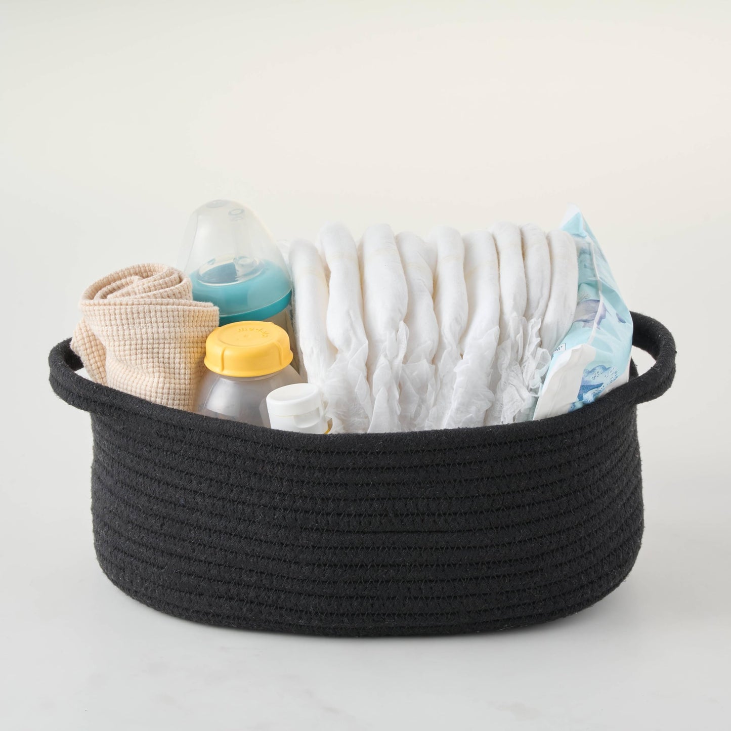 Gift Basket With Wrap Bag & Ribbon - Empty Small Woven Basket (12'X8'X5'), Cute Decorative Storage For Baby Showers, Toys, Mo