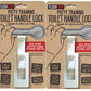 Childproof Toilet Handle Lock (2-Pack, White Button)