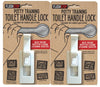 Childproof Toilet Handle Lock (2-Pack, White Button)