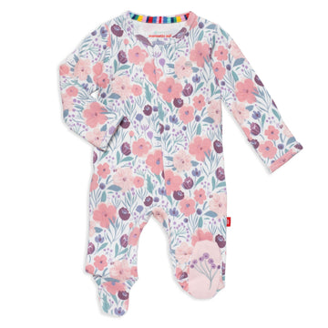 Magnetic Me 100% Organic Cotton Magnetic Baby Footie Pajamas | Super Soft Cotton Fabric | Whistledon | 3-6 Months