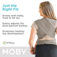 Moby Baby Wrap Carrier Classic for Newborns to Toddlers (8-33lbs), Infant Sling Carrier, Lightweight & Hands Free Design, Adjust