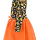 Unique Baby Girls Long Sleeve Tutu Dress Spooky Candy Halloween Outfit (5Y, Orange)
