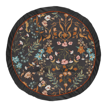 Sweet Jojo Designs Boho Wildflower Vintage Floral Girl Baby Play Mat Tummy Time Activity Toddler Floor Infant Playmat Black Rust