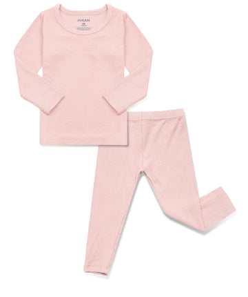 Avauma Baby Boys Girls Pajama Set Kids Toddler Snug Fit Ribbed Sleepwear Pjs For Daily Life Style (S/Pink(L))