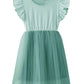 Twkioue Kid Tutu Dress Toddler Girls Flutter Sleeve Tulle Summer Party Dresses 817 Green 90