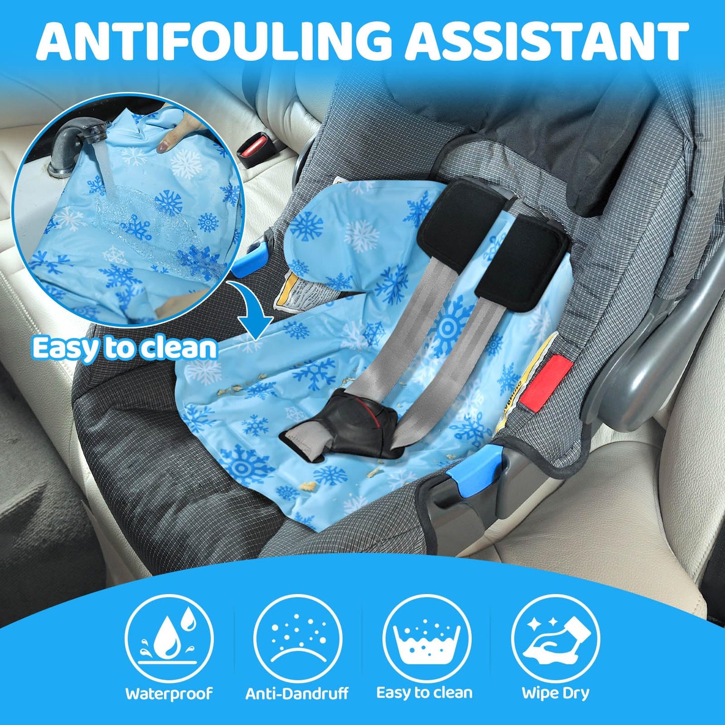 Orzbow Gel Car Seat Cooler Pad For Babies, Car Seat Cooling Pad With Waterproof Liner For Potty Training, Toddler Stroller Cooli